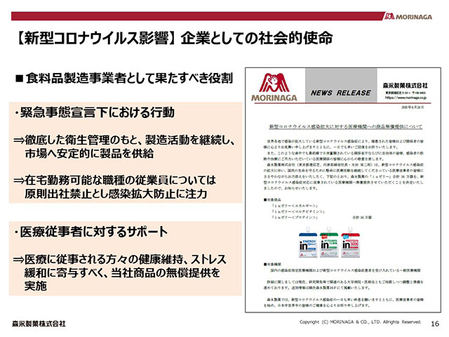【新型コロナウイルス影響】 企業としての社会的使命