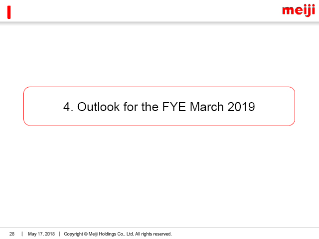 4. Outlook for the FYE March 2019