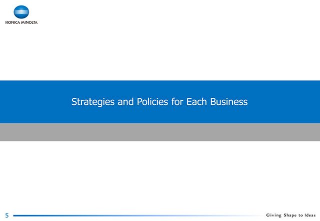 Strategies and Policies for Each Business