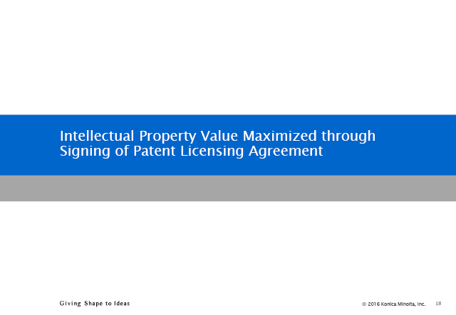 Intellectual Property Value Maximized through Signing of Patent Licensing Agreement
