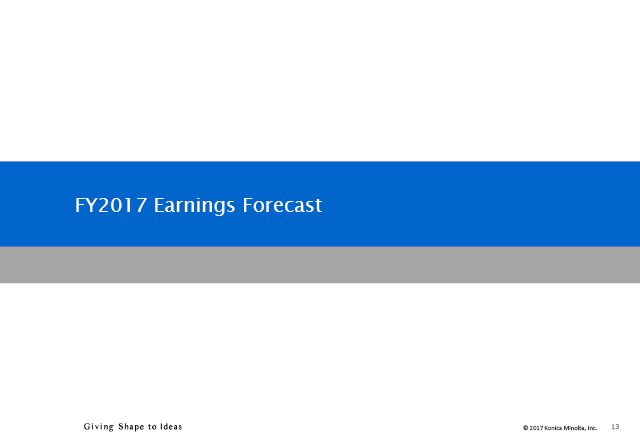 FY2017 Earnings Forecast