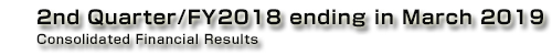 2nd Quarter/FY2018 ending in March 2019 Consolidated Financial Results ｜ KONICA MINOLTA