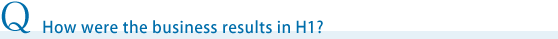 How were the business results in H1?