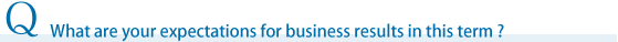 What are your expectations for business results in this term?