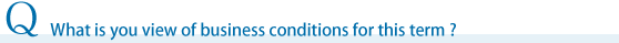 What is you view of business conditions for this term?