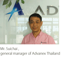 Mr. Suichai , general manager of Advanex Thailand.