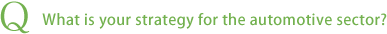 What is your strategy for the automotive sector?